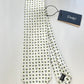 Drakes Handmade Tipped Silk Tie With Tag Horseshoe and Four-leaf clover