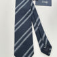 Drakes Handmade Striped Tipped Silk Tie With Tag