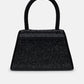 Self-portrait BLACK RHINESTONE MICRO BOW BAG