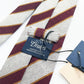 Drakes Hand-rolled Edge Block Stripe Silk Handmade Tie With Tag
