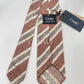 Drakes Handmade Striped Tipped Silk Tie With Tag
