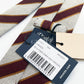 Drakes Hand-rolled Edge Block Stripe Silk Handmade Tie With Tag