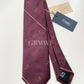 Limited Drakes Burgundy Handmade Silk Tie with Skiing Motif Sports Collection
