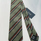 Drakes Handmade Striped Tipped Silk Tie With Tag