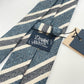 Drakes Handmade Striped Tipped Silk Tie With Tag