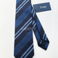 Drakes Handmade Striped Tipped Silk Tie With Tag