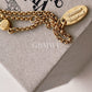 Vivienne Westwood Jack Bas Relief Pendant Gold Aquamarine