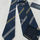 Drakes Handmade Striped Tipped Silk Tie With Tag
