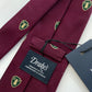 Drakes 1977 Pine Crest Silk Tie – Burgundy Regimental Style