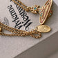 Vivienne Westwood Jack Bas Relief Pendant Gold Aquamarine