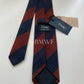 Drakes Handmade Striped Tipped Silk Tie With Tag