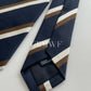 Drakes Handmade Striped Tipped Silk Tie With Tag