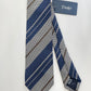 Drakes Handmade Striped Tipped Silk Tie With Tag