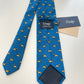 Drakes Hunting Dog Motif Handmade Tipped Wool Tie With Tag
