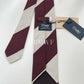 Drakes Handmade Striped Tipped Silk Tie With Tag