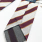 Drakes Hand-rolled Edge Block Stripe Silk Handmade Tie With Tag