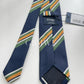 Drakes Handmade Striped Tipped Silk Tie With Tag