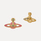 Vivienne Westwood Small Neo Bas Relief Earrings Pink/Blue