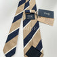 Drakes Handmade Striped Tipped Silk Tie With Tag