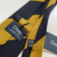 Drakes Black Yellow Hand-rolled Edge Block Stripe Silk Handmade Tie With Tag