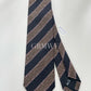 Drakes Handmade Striped Tipped Silk Tie With Tag