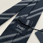 Drakes Handmade Striped Tipped Silk Tie With Tag
