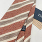 Drakes Handmade Striped Tipped Silk Tie With Tag
