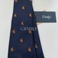 Drakes Handmade Tipped Silk Tie With Tag