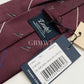 Limited Drakes Burgundy Handmade Silk Tie with Skiing Motif Sports Collection