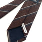 Drakes Handmade Striped Tipped Cashmere Tie With Tag