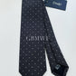 Drakes Handmade Polka Dot Tipped Silk Tie With Tag