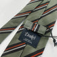 Drakes Handmade Striped Tipped Silk Tie With Tag