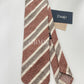 Drakes Handmade Striped Tipped Silk Tie With Tag