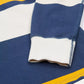Drakes Ecru, Navy and Yellow Stripe Cotton Rugby Shirt Size Medium