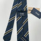 Drakes Hand-rolled Edge Block Multi Stripe Silk Handmade Tie With Tag