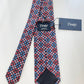 Drakes Geometric Motif Silk Tie Handmade Tie