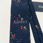 Limited Drakes Navy Handmade Silk Tie with Ice Hockey Motif Sports Collection