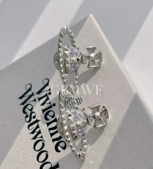 Vivienne Westwood Mayfair Earrings Purple