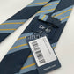 Drakes Handmade Striped Tipped Silk Tie With Tag