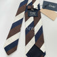 Drakes Handmade Striped Tipped Silk Tie With Tag