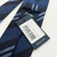 Drakes Handmade Striped Tipped Silk Tie With Tag