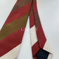 Drakes Handmade Striped Tipped Silk Tie With Tag