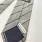 Drakes Handmade Striped Tipped Silk Tie With Tag