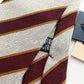 Drakes Hand-rolled Edge Block Stripe Silk Handmade Tie With Tag