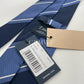 Drakes Handmade Striped Tipped Silk Tie With Tag