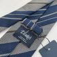 Drakes Handmade Striped Tipped Silk Tie With Tag