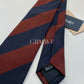 Drakes Handmade Striped Tipped Silk Tie With Tag
