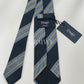 Drakes Handmade Striped Tipped Silk Tie With Tag
