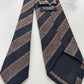 Drakes Handmade Striped Tipped Silk Tie With Tag