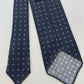 Drakes Flower Motif Rolled-edge Handmade Silk Tie With Tag